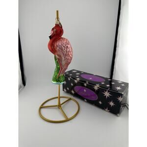 Vintage Christopher Radko Pink Flamingo Ornament w/ Box 6" RARE